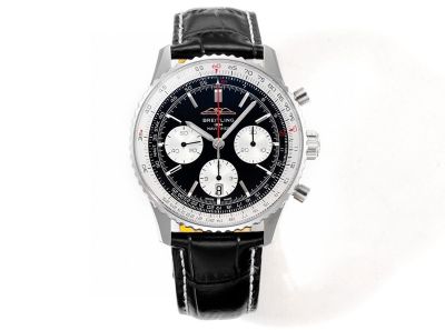 Breitling Navitimer Silver Case 43MM in Diameter B01 Movement Black Watch